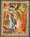 Stamps United Arab Emirates -  cuadro de una mujer secandose