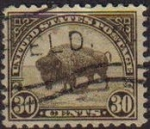 Sellos de America - Estados Unidos -  USA 1923 Scott 569 Sello Fauna Bufalo Americano usado Estados Unidos Etats Unis
