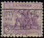 Sellos de America - Estados Unidos -  USA 1933 Scott 732 Sello Ley de Recuperación Nacional usado Estados Unidos Etats Unis