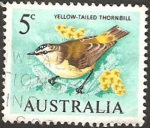 Sellos de America - Australia -  fauna, tailed thornbill yellow