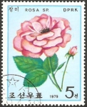 Stamps North Korea -  flor una rosa