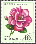 Sellos del Mundo : Asia : Corea_del_norte : flora, rosa