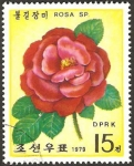 Stamps North Korea -  flor una rosa