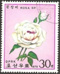 Sellos del Mundo : Asia : Corea_del_norte : flora, rosa