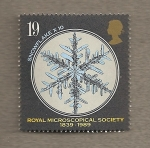 Stamps United Kingdom -  150 Aniv. Sociedad Microscopios