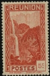 Stamps : Europe : France :  Cascada de SALAZIE en la Isla de Reunión.