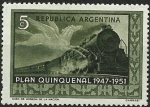 Stamps : America : Argentina :  Tren