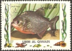 Sellos de Asia - Emiratos rabes Unidos -  umm al qiwain, fauna, pez