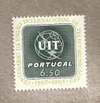 Sellos de Europa - Portugal -  100 Aniv de la UIT