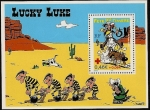 Stamps Europe - France -  Comics - Lucky Luke  HB con aportación a la Cruz Roja