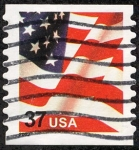 Sellos de America - Estados Unidos -  Bandera