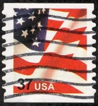 Stamps : America : United_States :  Bandera