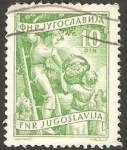 Stamps Yugoslavia -  trabajador, vendimiando fruta
