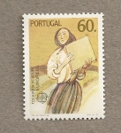 Stamps Portugal -  Tocadora de Adufe (pandero pequeño) de origen árabe