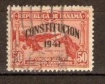 Stamps America - Panama -  MAPA  DE  PANAMÁ  Y  BIPLANO