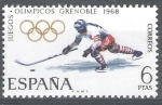Sellos de Europa - Espa�a -  X Juegos Olímpicos de Invierno en Grenoble.Hockey sobre hielo.
