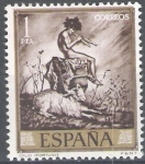 Stamps Spain -  Mariano Fortuny Marsal. Idilio.