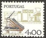 Stamps Portugal -  escritura y ordenador