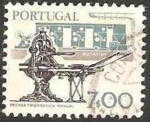 Stamps : Europe : Portugal :  rotativa y prensa manual