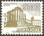 Sellos de Europa - Portugal -  templo romano, evora