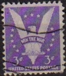 Sellos de America - Estados Unidos -  USA 1942 Scott 905 Sello Fauna Aguila Americana Eagle usado Estados Unidos Etats Unis