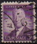 Stamps United States -  USA 1945 Scott 937 Sello Alfred E. Smith usado Estados Unidos Etats Unis