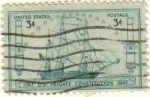 Sellos de America - Estados Unidos -  USA 1947 Scott 951 Sello Arquitectura Naval Barcos Fragata Constitucion usado Estados Unidos Etats U