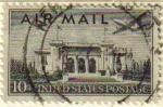 Stamps United States -  USA 1947 Scott C34 Sello Air Mail Edificio Organización Pan American Washington usado Estados Unidos