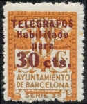 Stamps Spain -  Ayuntamiento de Barcelona (Telégrafos)