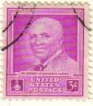 Sellos de America - Estados Unidos -  USA 1948 Scott 953 Sello Aniversario George Washington Carver usado Estados Unidos Etats Unis