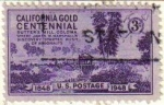 Stamps United States -  USA 1948 Scott 954 Sello Centenario del Oro en California usado Estados Unidos Etats Unis