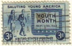 Sellos de America - Estados Unidos -  USA 1948 Scott 963 Sello Saludando a los Jovenes Americanos Mes de la Juvendud usado Estados Unidos