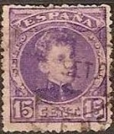 Stamps Europe - Spain -  ESPAÑA 1901-5 246 Sello Alfonso XIII 15c. Tipo Cadete Usado