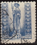 Stamps Europe - Spain -  ESPAÑA 1943-4 961 Sello Año Santo Compostelano El Apostol Santiago 20c usado