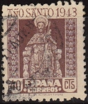 Stamps : Europe : Spain :  ESPAÑA 1943-4 962 Sello Año Santo Compostelano El Apostol Santiago 40c usado