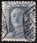 Sellos del Mundo : Europe : Spain : ESPAÑA 1946 999 Sello General Francisco Franco 75c usado