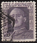 Stamps Spain -  ESPAÑA 1946 1001 Sello º General Francisco Franco 1,35p