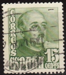 Stamps Spain -  ESPAÑA 1948 1021 Sello General Franco 15c Usado
