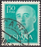 Stamps Spain -  ESPAÑA 1955 1155 Sello General Franco 1,50pts Usado