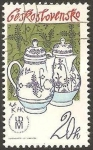 Stamps : Europe : Czechoslovakia :  2217 - porcelana checoslovaca, cafeteras