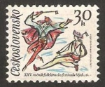 Stamps Czechoslovakia -  XXV Festival  folklórico de Vychods