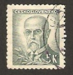 Sellos de Europa - Checoslovaquia -  Tomas Masaryk, presidente checo