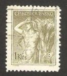 Stamps Czechoslovakia -  trabajando en el campo