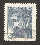 Stamps Czechoslovakia -  trabajando  la colada de mineral