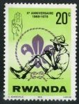 Stamps : Africa : Rwanda :  X Aniversario Scouts