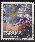 Stamps Spain -  ESPAÑA 1961 1355 Sello XXV Aniv. del Alzamiento Nacional Alcazar de Toledo 1p usado