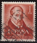 Stamps Spain -  ESPAÑA 1961 1370 Sello Luis de Gongora y Argote 1pta Usado