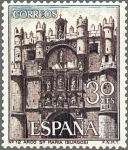 Stamps Spain -  ESPAÑA 1965 1644 Sello Nuevo Serie Turistica Arco de Sta. Maria Burgos