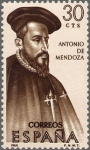 Stamps Spain -  ESPAÑA 1966 1750 Sello Nuevo VII Forjadores América Antonio de Mendoza