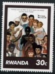 Stamps Rwanda -  Norman Rockwell